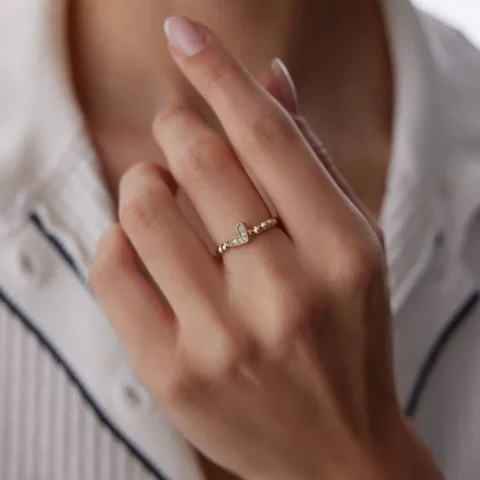 Ball To Ball Kalp Yüzük Resim 1