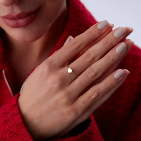 Burgu Çerçeve Kalp Yüzük Resim 2