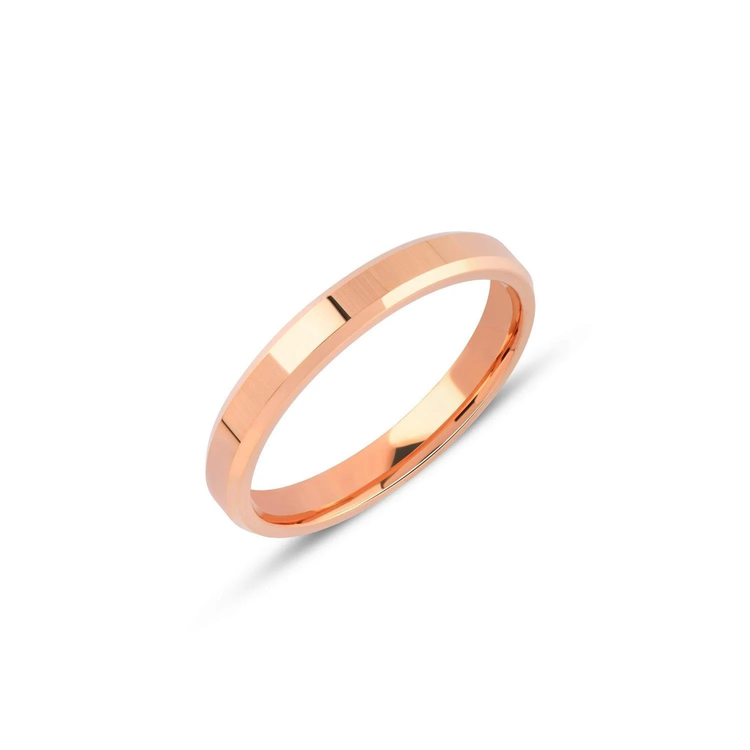 İçi Dolu Düz Pahlı Klasik Alyans 3mm Resim 1