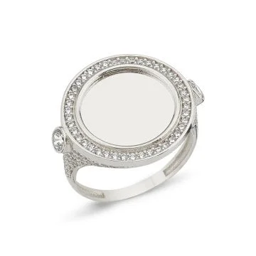 İsime Özel Taşlı Plakalı Altın Yüzük Resim 1