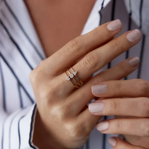 Mini Rectangle Yüzük Resim 2