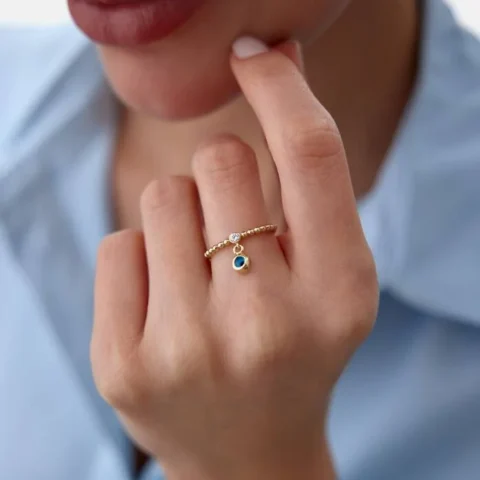 Sallantılı Nazar Yüzük Resim 1