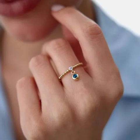 Sallantılı Nazar Yüzük Resim 2