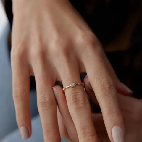 Taşlı Yıldız Yüzük Resim 1