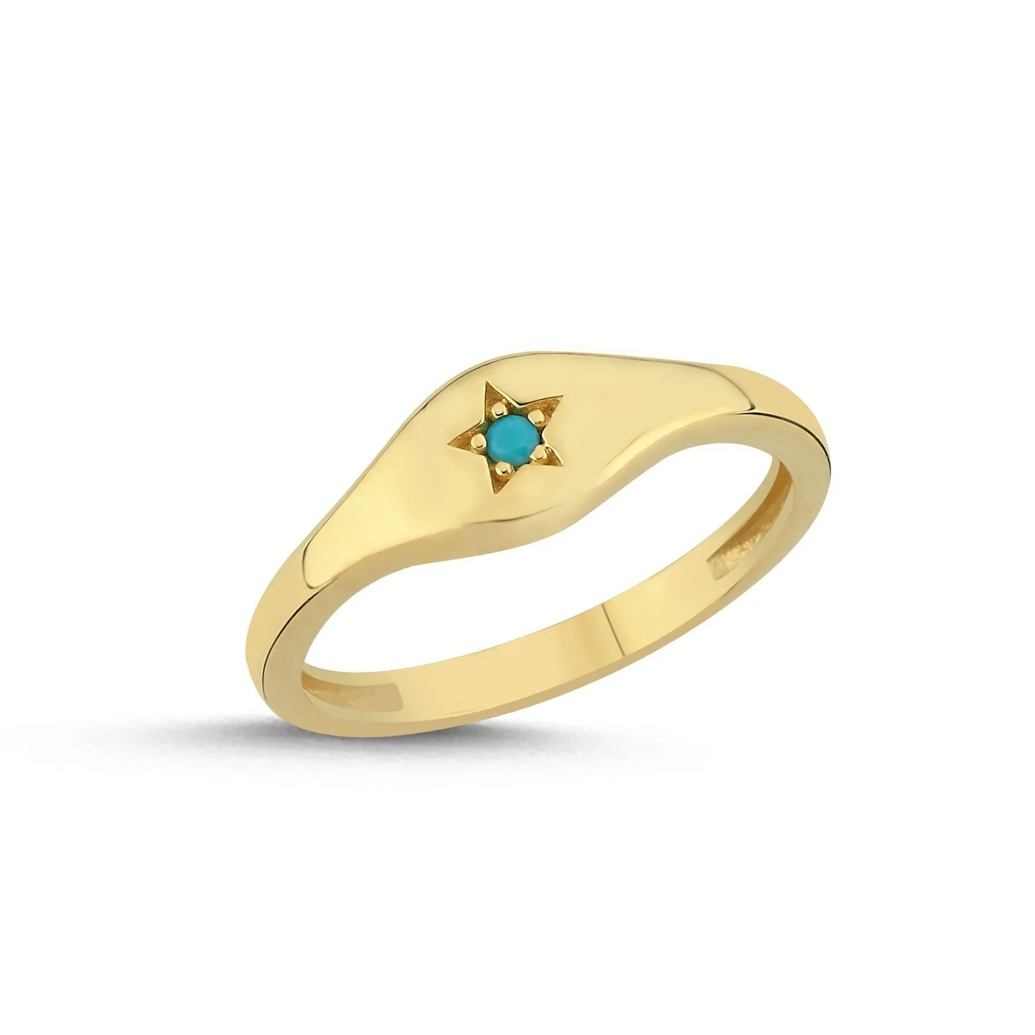 Yıldız Modeli Firuze Taşlı Yüzük Resim 2